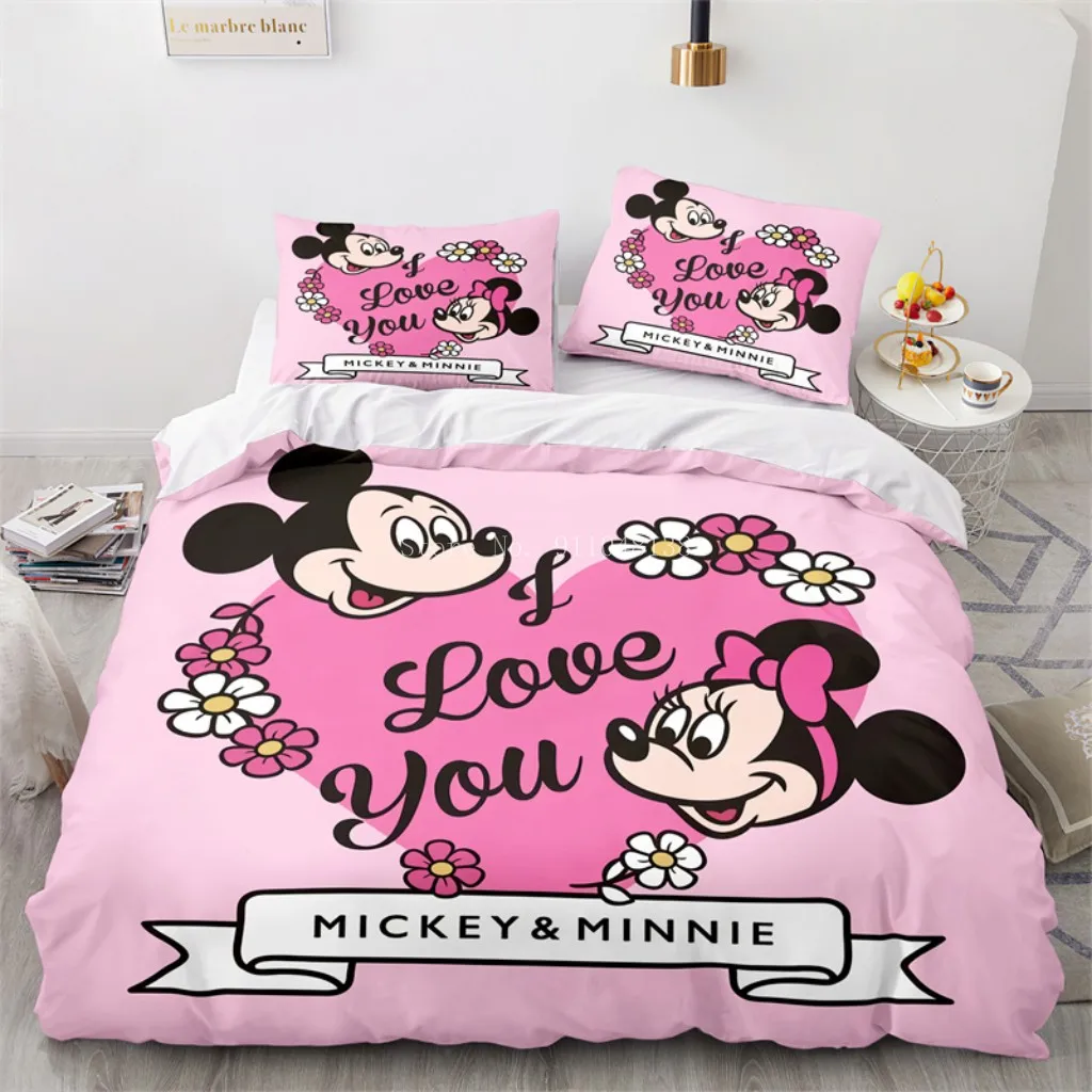Disney Minnie Mouse Unicorn Double Duvet Cover Quilt Cover Bedding Set 