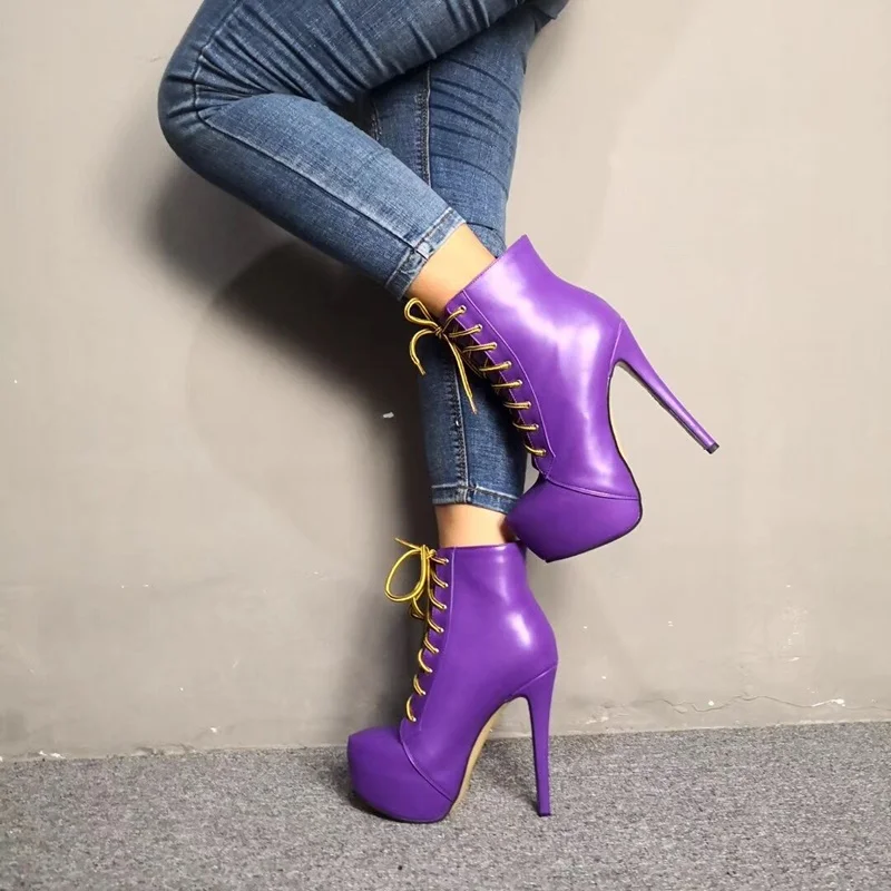 purple stiletto boots