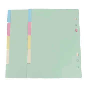

Tab Dividers 5 Colors Creative 6-Holes A5 Tab Dividers for Ring Binders Notebook Planner