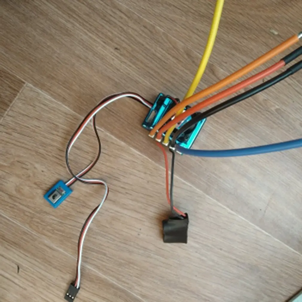 120A Бесщеточный Регулятор скорости ESC с датчиком и Т образной вилкой для 1/8 1/10 1/12 RC