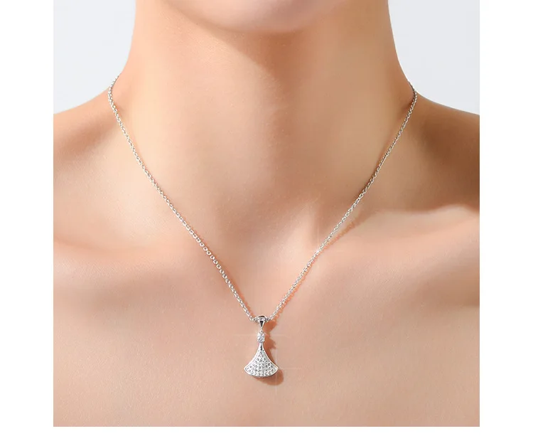Scalloped Полный cz кулон короткий Кристалл из Swarovskis Дикий Тонкий темперамент юбка ключицы цепи ожерелье женщины