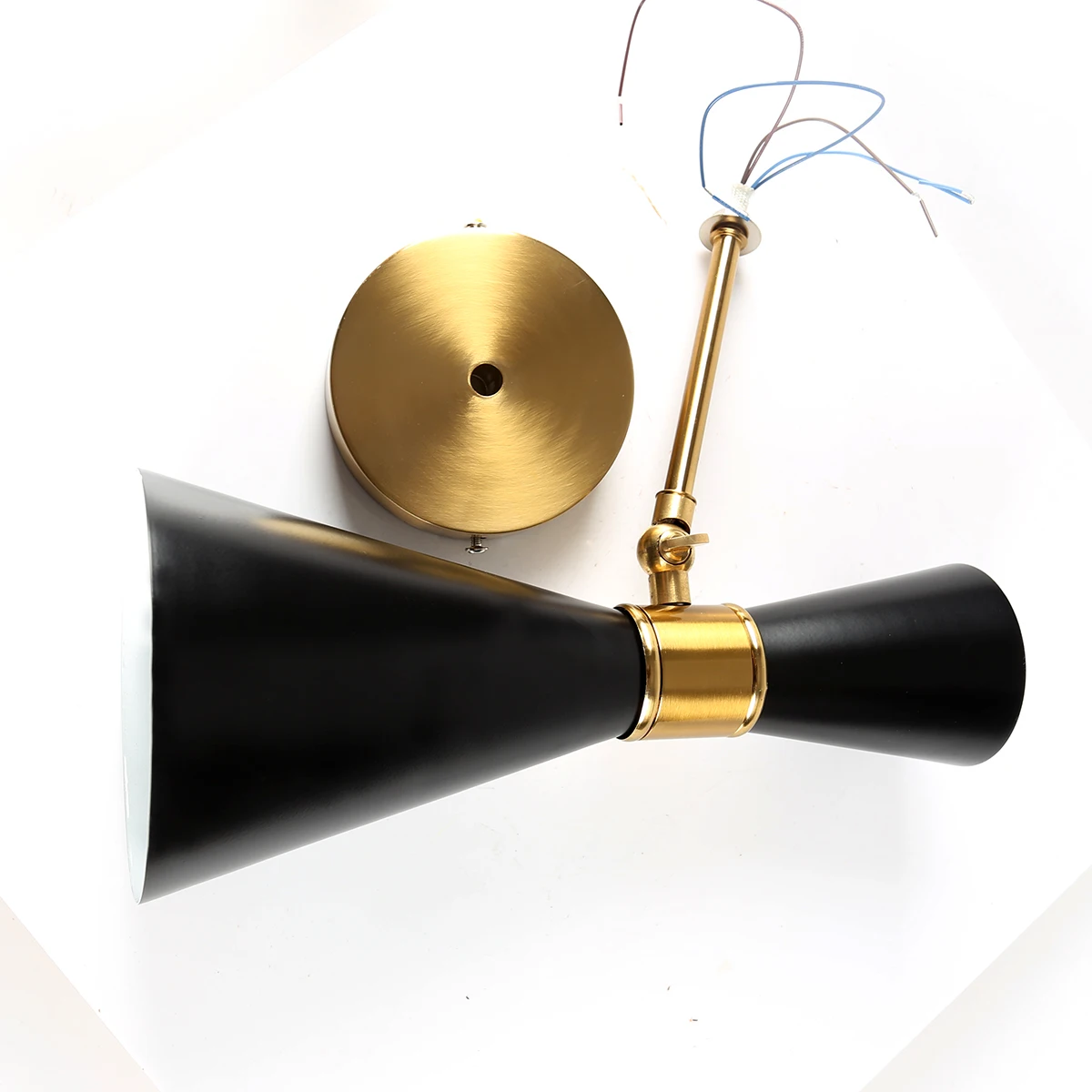  Nordic Bedroom Bedside Lamp Wall Lamp Simple Modern Aisle Corridor Hotel Golden Background Wall Lam - 32891442807