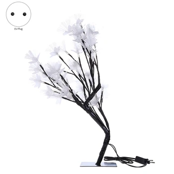 

48 LED Cherry Tree Night Lights Luminaries Table Lamps Fairy Optical Fiber Christmas Party Indoor Home Decor Holiday Lighting EU
