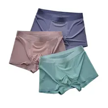 120D Ice Silk Boxers Cozy Mens Boxer Shorts Fashion Ultra-thin Homme Boxer Panties L-5XL Breathable Antibacterial Men Underwear