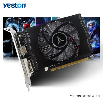 شراءYeston GeForce GT 1030 وحدة معالجة الرسومات 2 جيجابايت GDDR5 64 بت الألعاب سطح المكتب الكمبيوتر الفيديو بطاقات الرسومات دعم DVI-D/HDMI