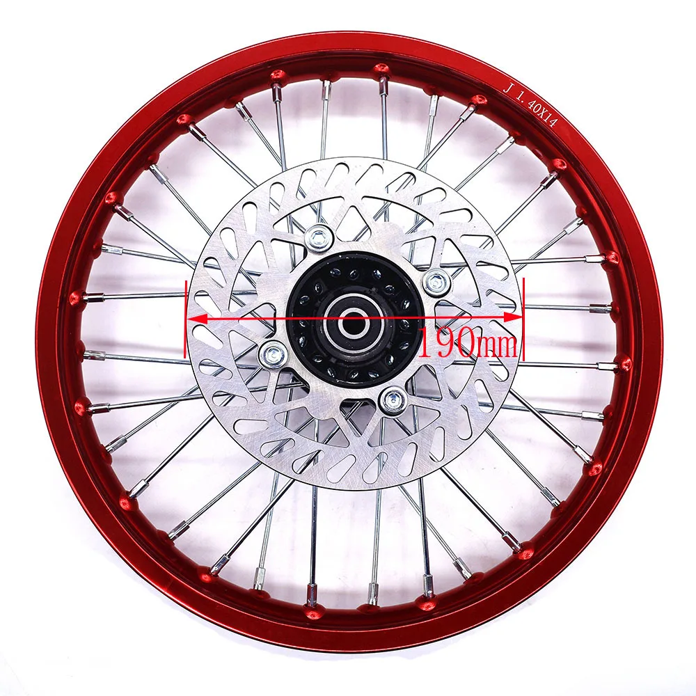 1.40-14 inch Front 1.85-12 inch Rear Rims Aluminum Alloy Wheel sprocket Disc Brake For KLX CRF Kayo BSE Dirt Pit Bike Motorcycle - Image 2