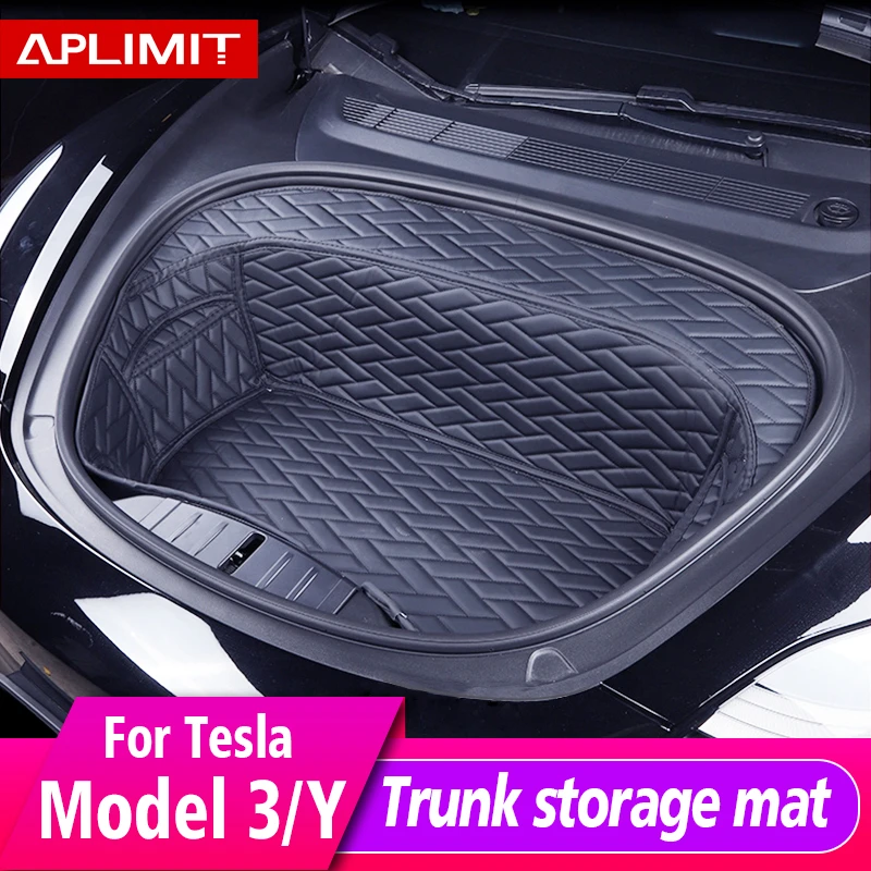 For Tesla 20212022 Model Y Model 3 Car Leather Full Encirclement Trunk