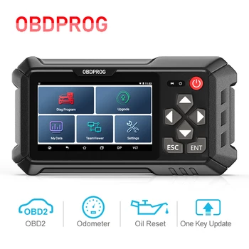 

OBDPROG M500 OBD2 Scanner Professional Odometer Adjustment OBD Mileage Correction Free Lifetime Update Oil Reset Detector Tool