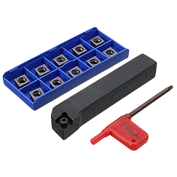 

Sclcr1616H09 Tool Holder Boring Bar With 10Pcs Ccmt09T304 Vp15Tf Ccmt32.51 Carbide Inserts And Wrench For Lathe Turning Tools