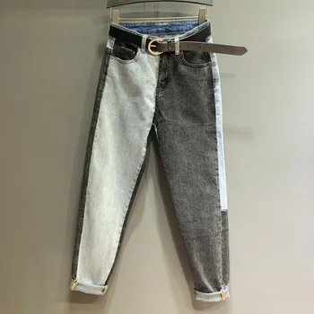 

2020 Spring Jeans Women Plus Size Jeans Color Patch Streetwear Denim Pants Loose Jeans for Women and Men Spodnie Damskie Mujer