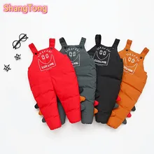 Детские комбинезоны для мальчиков; От 1 до 5 лет; сезон осень-зима; детские комбинезоны; теплые штаны с милым рисунком; Комбинезоны для маленьких девочек