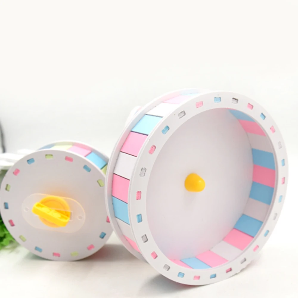 Pet Hamster Guinea Pig Running Wheel Cute Silent Roller Sports Round Wheel Hamster Cage Accessories Exercise Wheel for Pet Toy