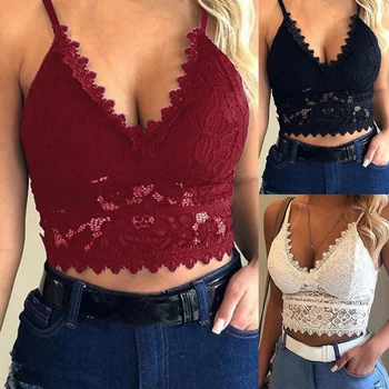 

New Fashion Women Sexy Cross V-neck Bra Tank Tops Vest Crop Top Bralette Plus Size Underwear Sexy Bralette Lingerie