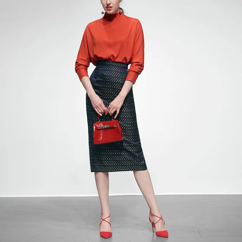 Elegante Dames Office Tweedelige Set Vrouwen Gebreide Top + Hoge Taille Midi Rok Tweedelige Outfits Voor Lente 2020 Elegante Dames Office Tweedelige Set Vrouwen Gebreide Top + Hoge Taille Midi Rok Tweedelige Outfits Voor Lente 2020