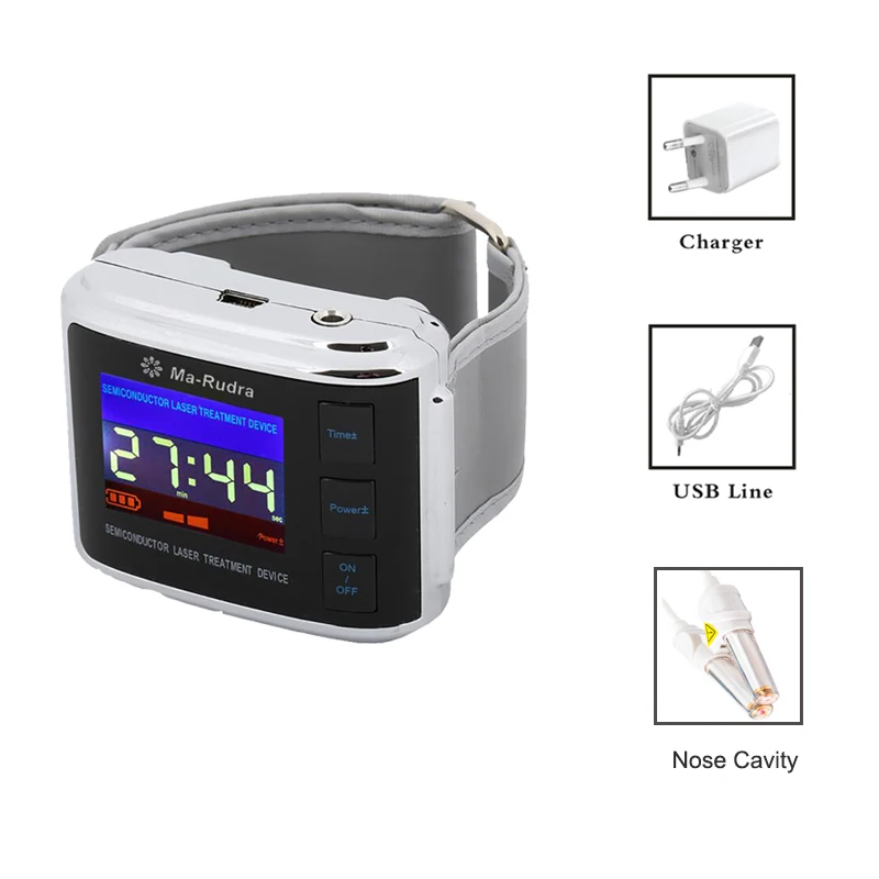 Reloj de pulsera para diabéticos, dispositivo terapéutico para el tratamiento de la hipertensión, Sinusitis, con láser