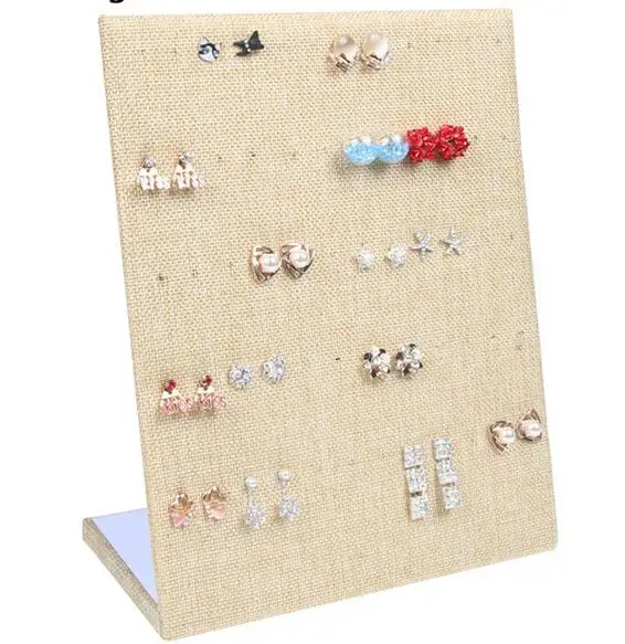 60 Holes Earrings Jewellery Display Stud 30 Pairs Earrings Necklace Pendant Storage Showcase Rack case Board Gift Whosale Price