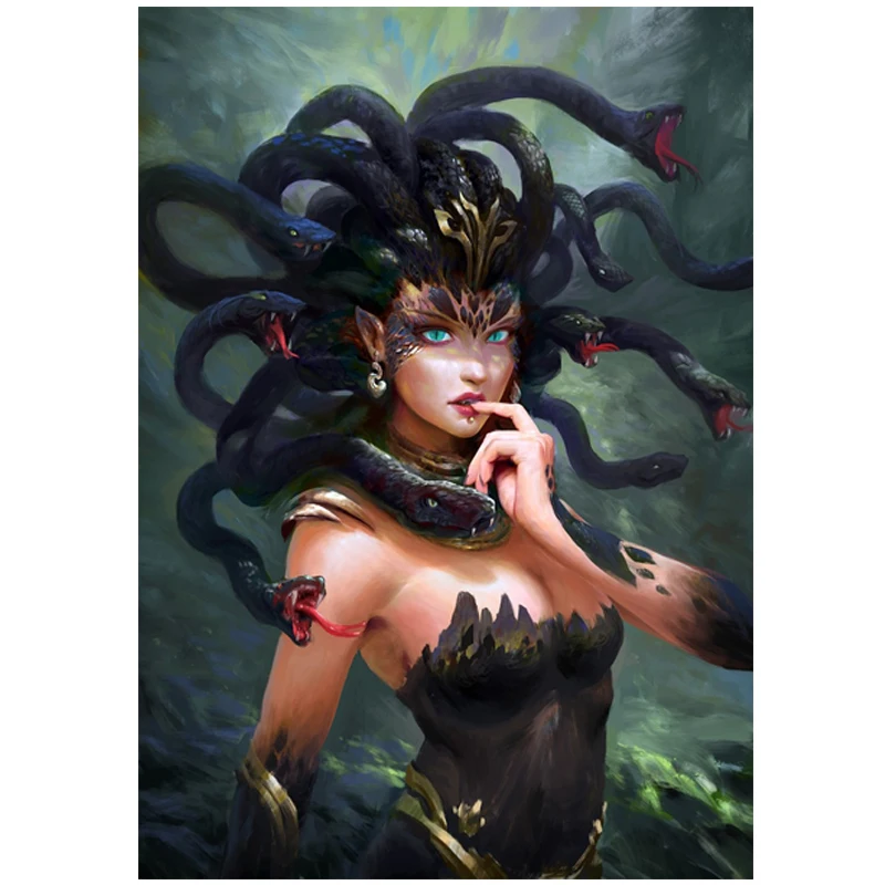 5d blacksnake woman Full Square Diamond Painting tools,Diamond Mosaic horror beauty diamond Embroidery 3d Picture art