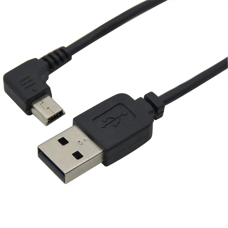 2 шт. мини usb к USB 0 кабель Тип B Мужской прямоугольный 90 градусов питания данных 3 м