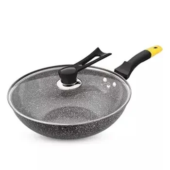 

Non-stick Wok Without Oil Smoke Gas Stove Induction Cooker Universal Cast Iron Skillet Pots and Pans Wok Cast Iron Skillet