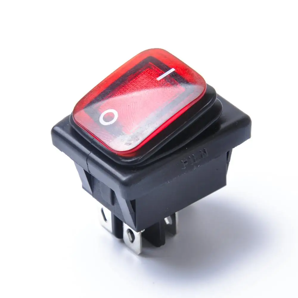 1 Pcs 12V 4PIN водонепроницаемый кулисный переключатель с лампой Dpst DPST для автомобилей и устройств, оснащенных источник питания постоянного тока лодки - Цвет: 1 Pcs