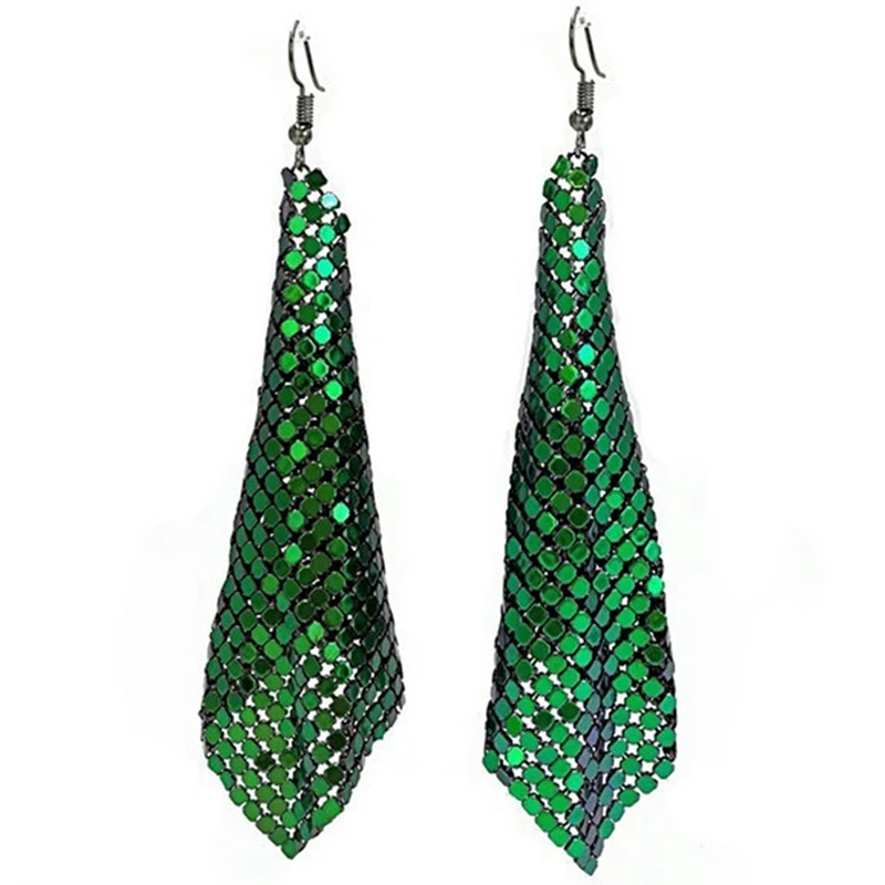 Fashion Jewellery Girls Sequins Beads Acrylic Bulk Long Studs Dangle Earrings