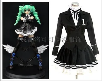 

Anime Vocaloid Cosplay Hatsune Miku Uniform Set Cos Halloween Party High Quality Costume Full set Shirt + Jacket + Skirt