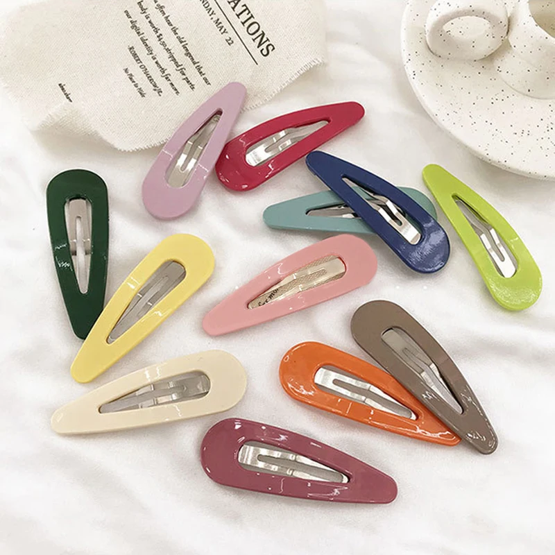 Cute Glitter Hairpins Snap Hair Clip for Girls Hair Pins Unique Women's Gift BB Hair Clip Candy Color Hair Accessories Dropship