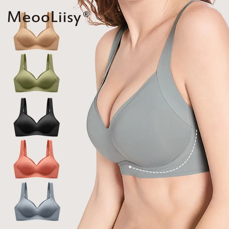 MeooLiisy Seamless Bras for Women Padded Push Up Underwear Soft No Wire  Brassiere Sexi Lingeri S to XL