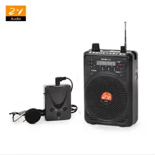 Портативный громкоговоритель, усилитель голоса, динамик с MP3 USB FM, беспроводной микрофон, гарнитура, микрофон, для учителя, рекламная акция, Гиды