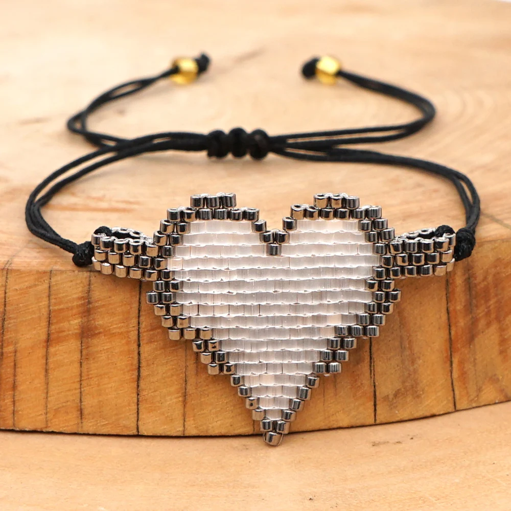 

Go2boho Hot Bracelet For Women Heart Shape Pulseras Mujer Moda 2019 Femme Bileklik MIYUKI Bracelets Couples Jewelry Lover Gift