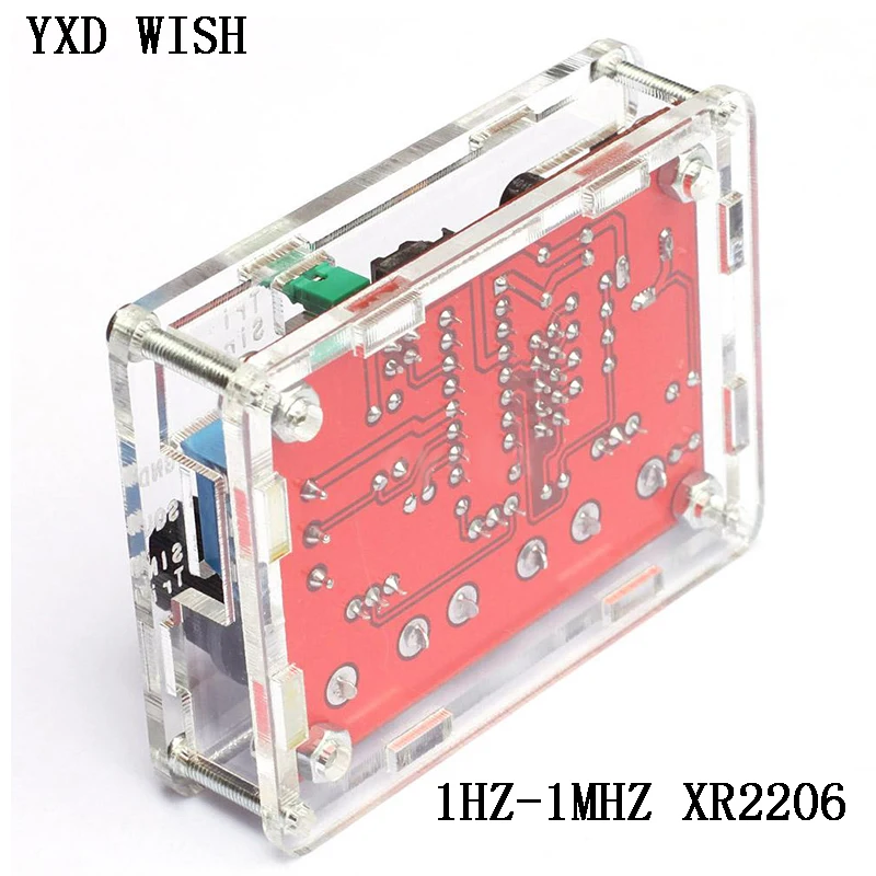 XR2206 Функция сигнала Генератор набор для домашнего мастера Синусоидальная/Треугольники/квадратный Выход 1 Гц-1 МГц генератор сигналов Регулируемая частота амплитуда