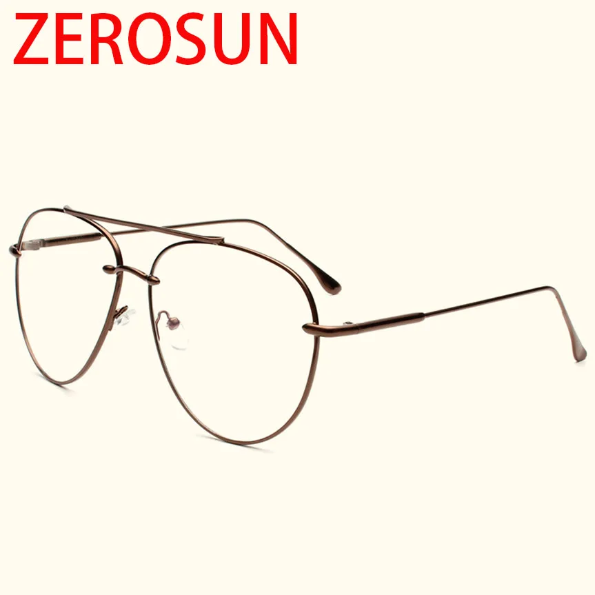 Zerosun негабаритная оправа для очков мужчин и женщин авиация Ретро стиль умников