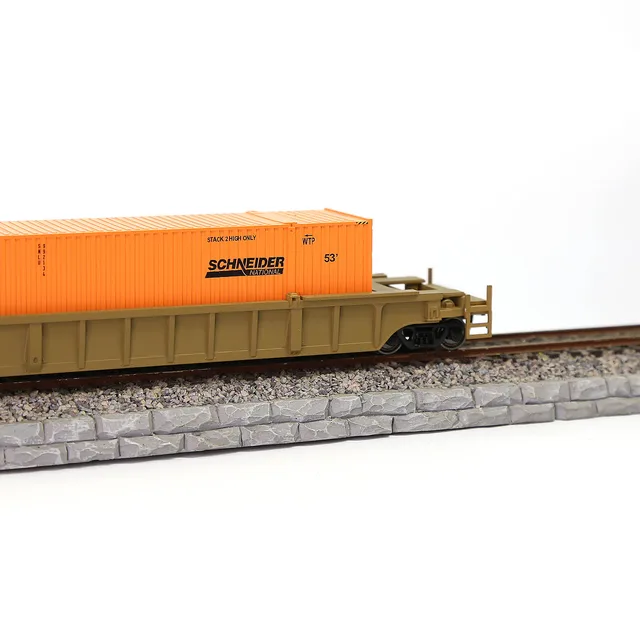 3pcs Model Trains HO Scale 1:87 53' Container 53ft Shipping Container Cargo Box Cabinet C8753