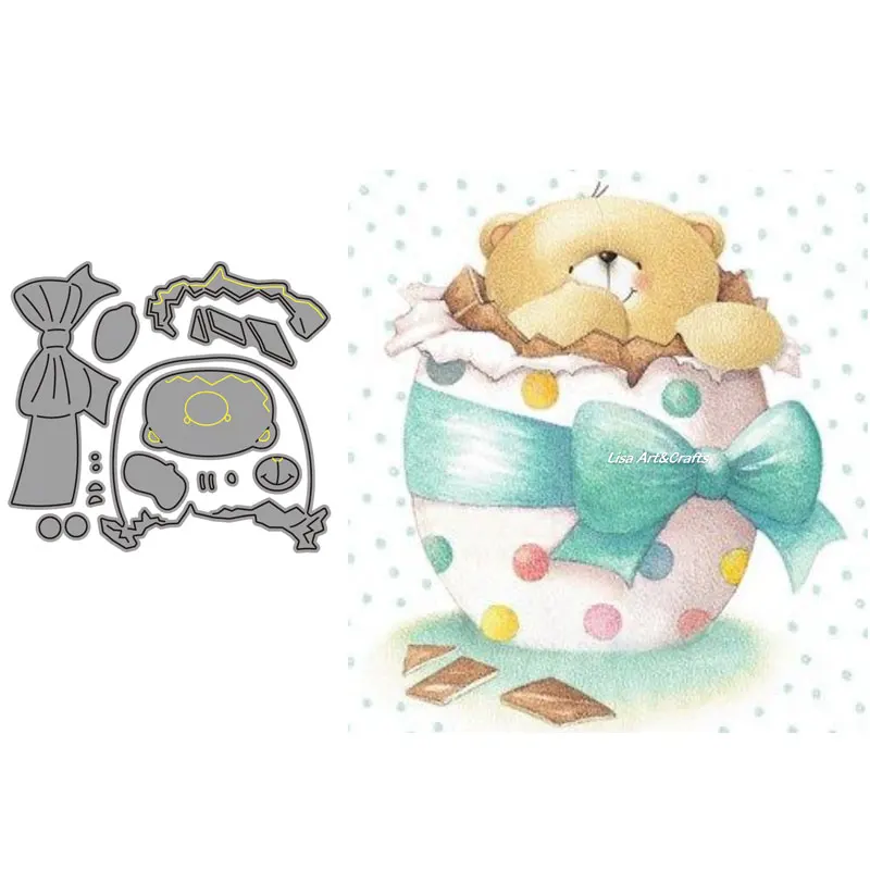 

Craft Dies Easter Egg Die Cuts Mold Cute Sweet Bear Stencil Scrapbooking Paper Craft Knife Mould Blade Punch Dies DIY Embossing
