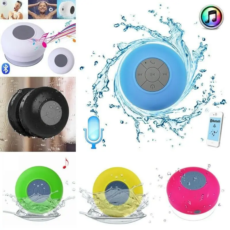 Водонепроницаемый Bluetooth беспроводной Душ динамик Портативный hands-free музыка Микрофон всасывания для душа, ванной комнаты, автомобиля, пляжа и Outdo
