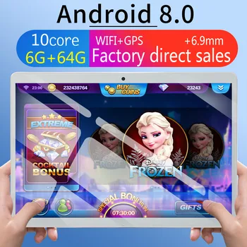 

2020 WiFi Tablet PC 10 Inch Ten Core 4G Network Android 8.0 6G+64GB Dual SIM Dual Camera Rear