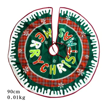 

New Christmas Tree Skirts Soft Xmas Santa Claus Letter Snowflake Elk Ornaments Printed Christmas Tree Decoration df02