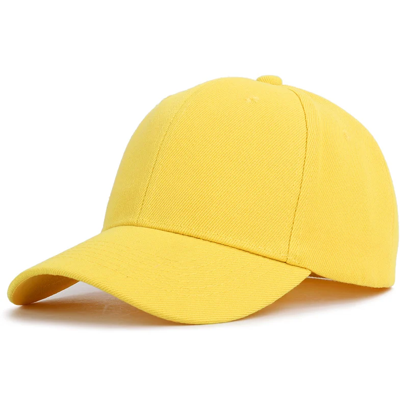 Yellow Новая Кепка для бейсбола твердая цветная бейсбольная Кепка унисекс Спортивная Женская кепка Персонализированная уличная Клубная игровая Спортивная Популярная - Цвет: Yellow
