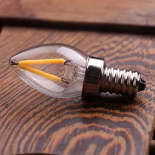 Светодиодный светильник Эдисона C7 Свеча лампа кристалл лампа E12/14 Маленький Винт отверстие теплый белый теплый желтый ночник источник света