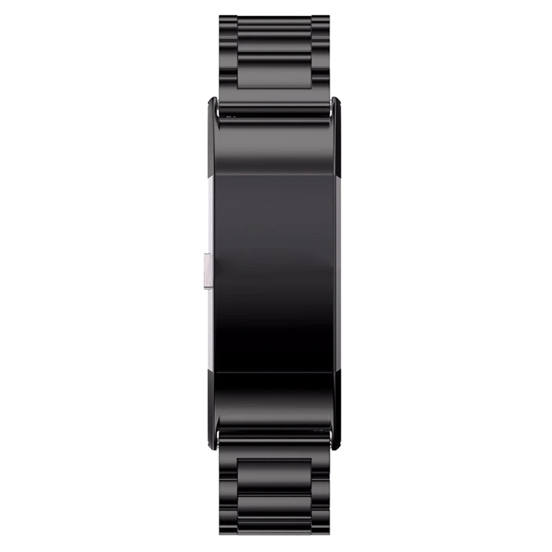 2 шт роскошный сменный ремешок из нержавеющей стали для часов FitBit Charge 2, серебристый и черный