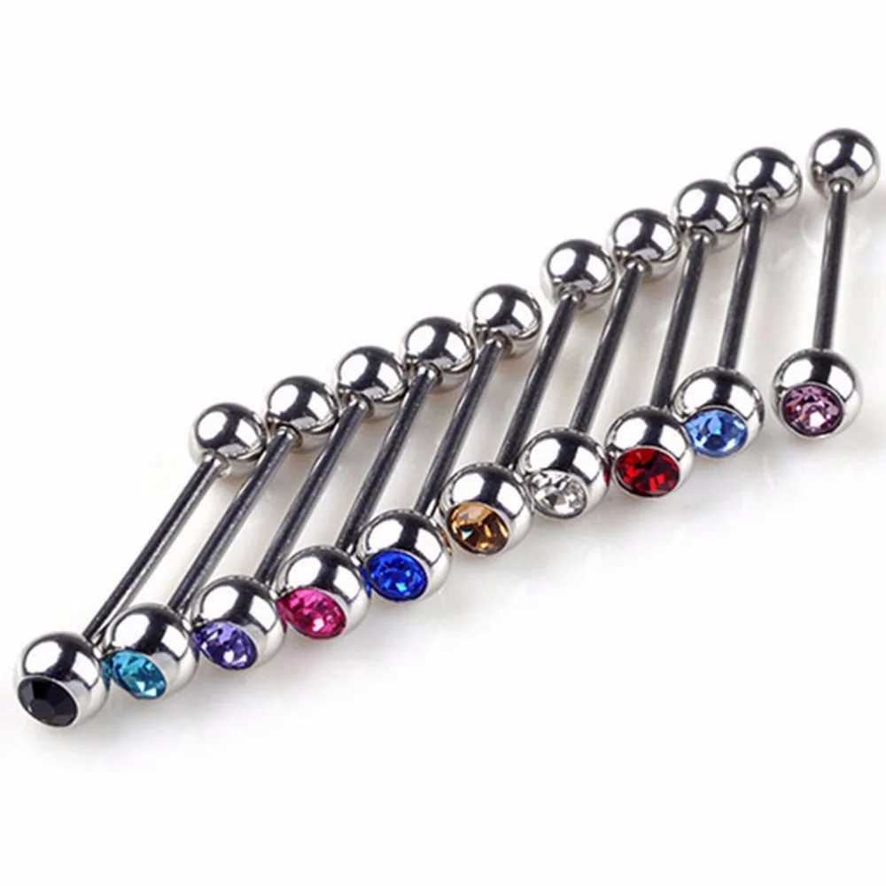 5PCS/lot Stainless Steel Tragus Earring Barbell Ear Piercing Lip Rings Cartilage Ring Jewelry For Men Women 5mm Ball