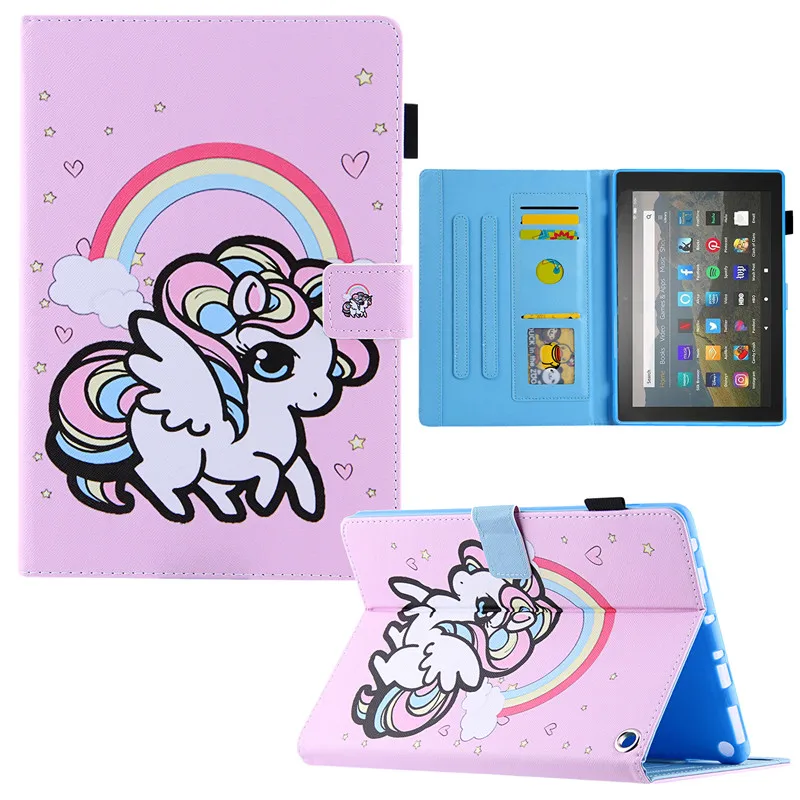 Ƹ ȭ HD 10 2021 10.1 ġ º ȭ HD 10 ̽ 2017 2019 ׳ƽ Funda ĵ PU  Ҵ 