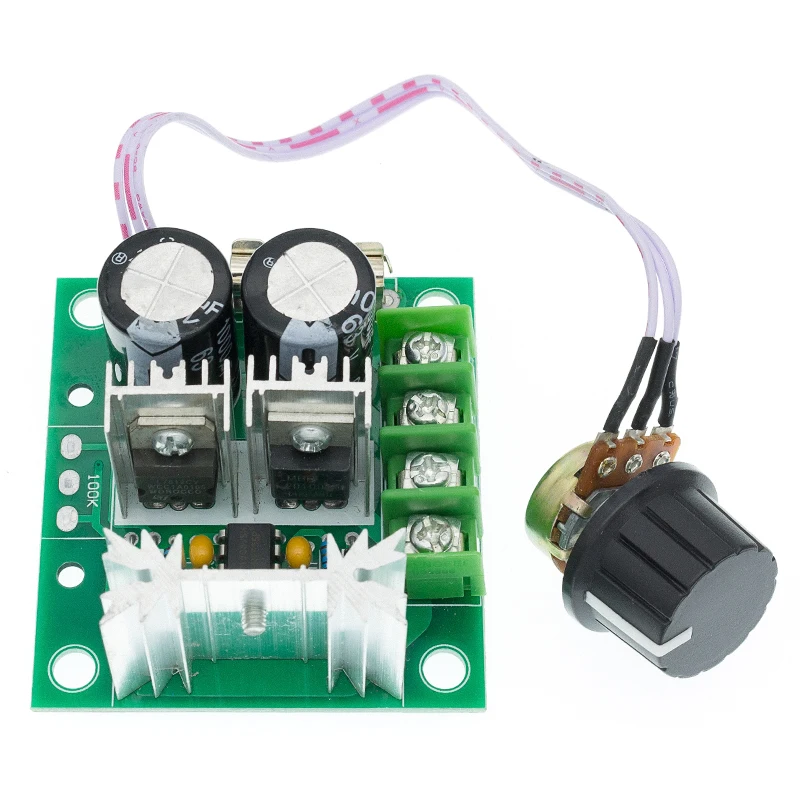 Регулируемый контроллер скорости двигателя постоянного тока DC 12V-40V 400W 10A модуль