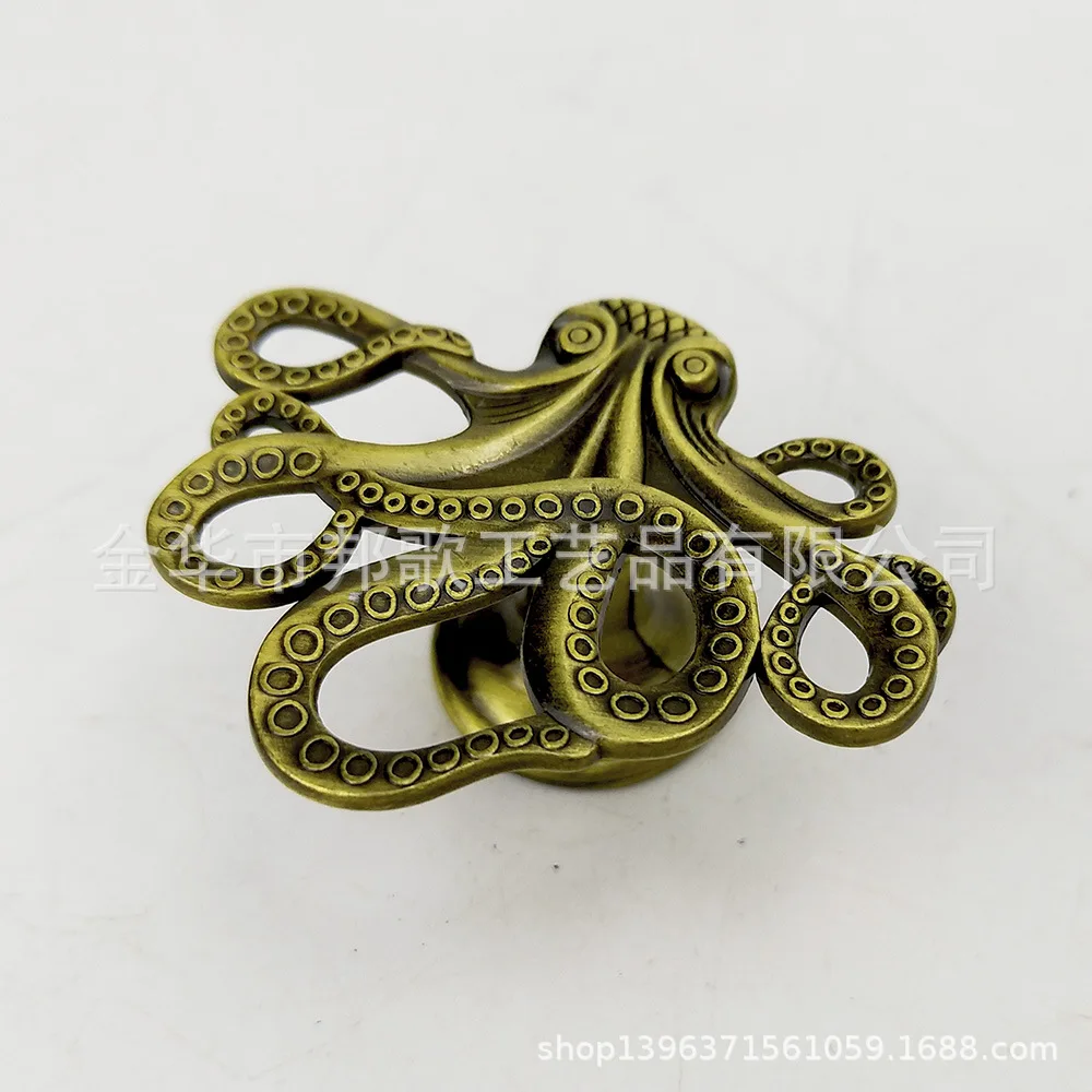 Oceans Series Single Hole Handle New Style Zinc Alloy Octopus Handle Bedside Cabinet Handle Wardrobe Handle