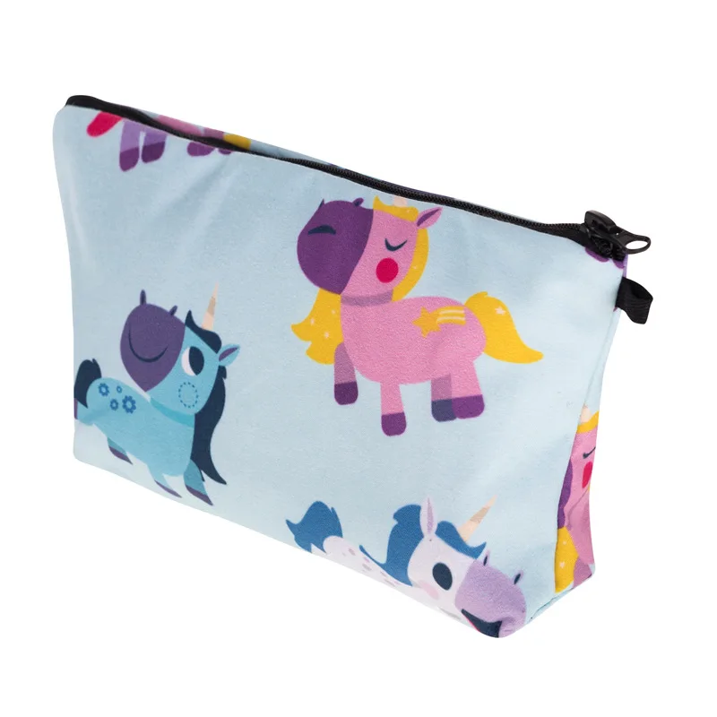 

New Printed Children's Cartoon Unicorn Cosmetic Bag, Travel Receiving Bag, Portable Handbag