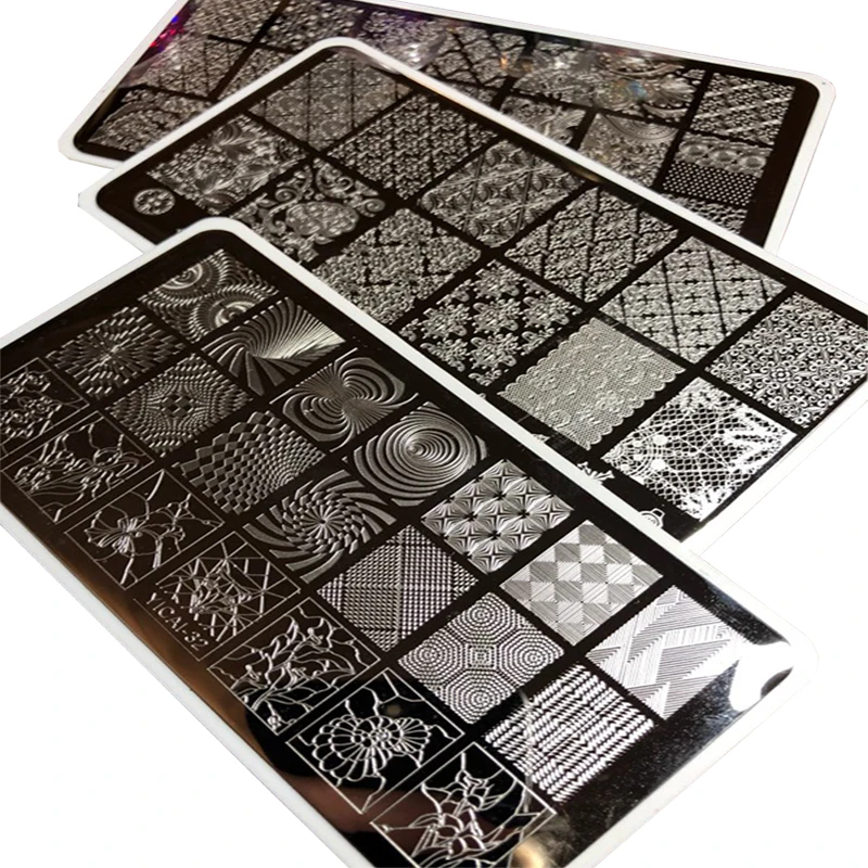 Bargain Price:3D Nail Templates Stamping Plate Transfer Stamp 40 DesignsTemplate Stencils 6X12cm Printing Template Pl | Красота и