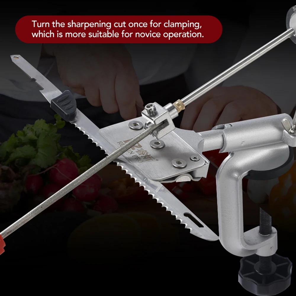 

Hot New Portable Kitchen Knives Kitchen Sharpening System Tools Fix-angle Whetstone Grinder Machine Cutter Knife Sharpener