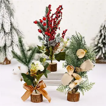 

3pcs Festival Mini Christmas Tree Adornment Desktop Adornment Scene Layout Prop Mini Christmas Tree Decoration