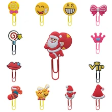 1 шт. Горячие мультфильм милые рождественские повседневные закладки бумажные зажимы для офиса канцелярские принадлежности DIY украшения для подарки для детей