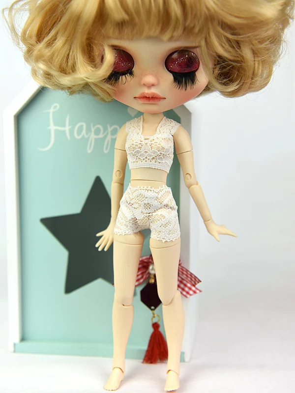 Одежда Blyth Dolls, нижнее белье, костюм, кружевной бюстгальтер и трусики, подходит для Blyth кукла 1/6, обычный, суставный, Azone, Licca Body, ледяная кукла